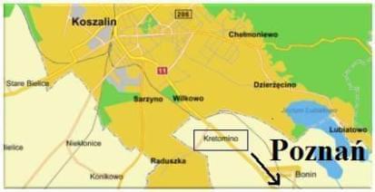 mapa dojazdu do Kretomina