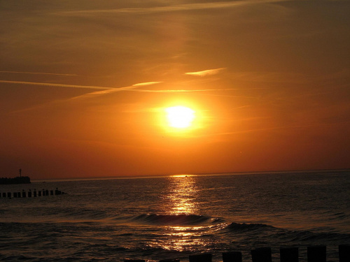 Zachód słońca. #ZachódSłońca #ustka #morze