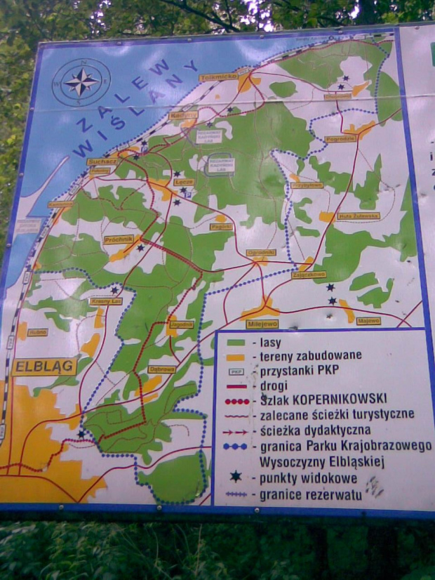 Park Krajobrazowu Wysoczyzny Elbląskiej - mapka