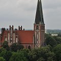 Widok z wieży olsztyńskiego zamku na Kościół Garnizonowy #Olsztyn #Garnizonowy #Kościół