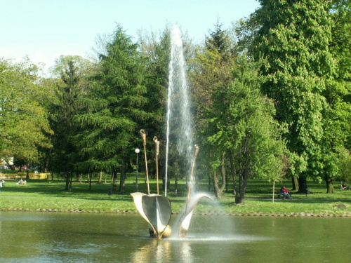 Fontanna "Lilia" w parku im. Wł. Reymonta w Łodzi #Miasto