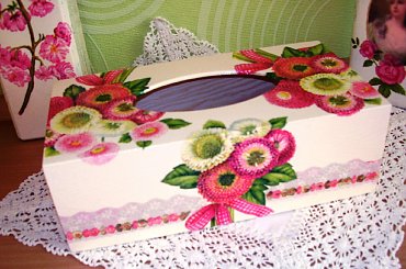 serwetnik w stokrotki #dekupage #dekupaż #deqoupage #serwetnik #stokrotki