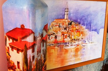 butelka śródziemnomorska #dekupage #dekupaż #butelka