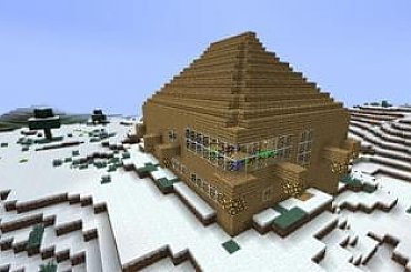 Dom #craftsite #dom #domeczek #domek #drewniany #drewno #góry #klimacie #klimat #minecraft #wielki #zima #zimowym