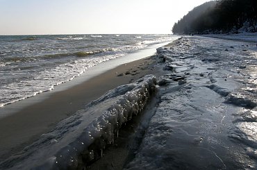 #lód #morze #plaża #woda #zima
