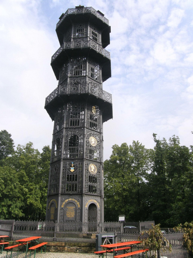 Niesamowita żeliwna wieża Konig Friedrich August z 1854r. w Lobau 28 metrowa z 70 ton żeliwa.. #Lobau #niemcy #WieżaWidokowa