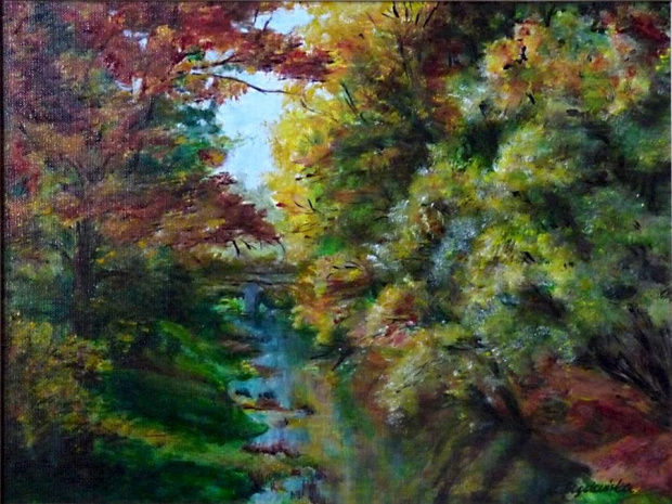 "Jesień na Mazowszu"
akryl na płótnie; werniksowany; wymiary 30x40 cm;
rok 2011 #jesień #Mazowsze #park #malarstwo #akryl #obraz #widoki #krajobraz #kolory #drzewa