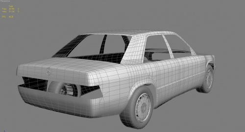 Mercedes 190 model 3D
