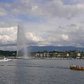 Największy szlauch w Europie - słynna fontanna na Jeziorze Genewskim