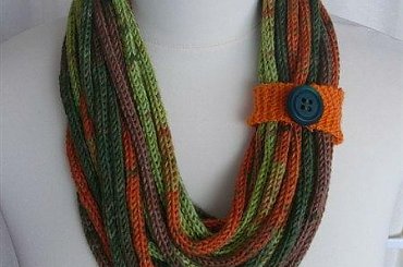 ... #NaszyjnikZWłóczki #spagetti #szal #biżuteria