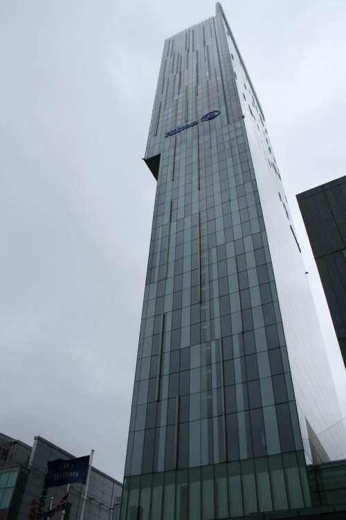 Hilton hotel ,najwyższy budynek w Manchester .