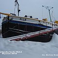 Bydgoska barka ELLA zasypana śniegiem. #BydgoskiWodniak #BydgoskaBarka #żegluga #MariuszKrajczewski