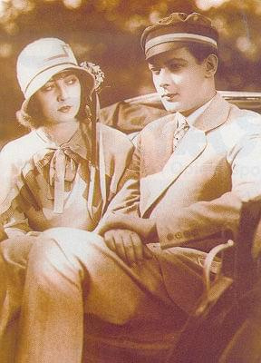 Aktorzy Maria Malicka i Zbigniew Sawan. Kadr z filmu " Dzikuska "_1928 r.
