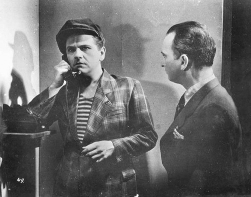 Aktorzy Eugeniusz Bodo i Jerzy Sulima - Jaszczołt, zdjęcie z filmu " Strachy "_1938 r.