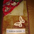 Kartka z motylkiem "Serdeczne życzenia" .......