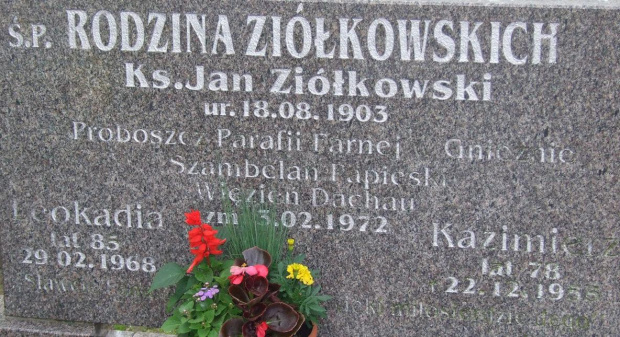 ks. Jan Ziółkowski Gniezno cmentarz Witkowska