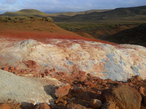 Pole geotermalne, wygasły wulkan Krísuvík, Islandia