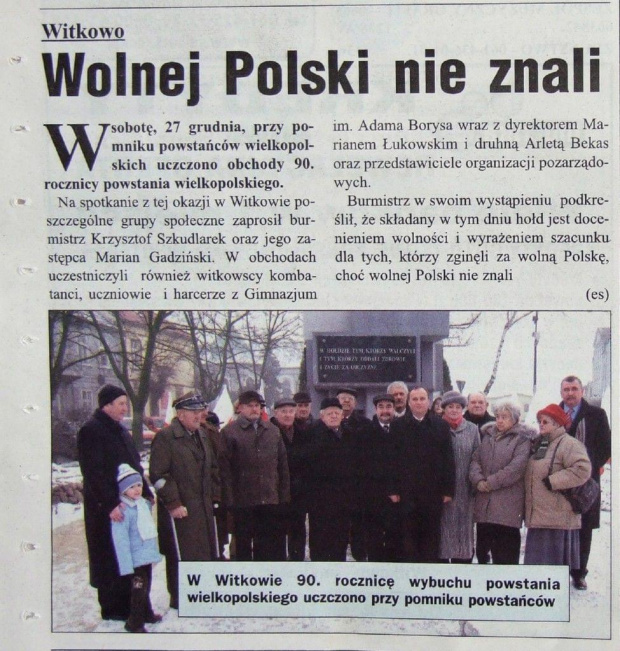 Obchody 90 rocznicy Powstania Wielkopolskiego #PolegliZaPolskę
