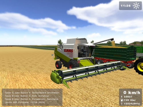 Claas Lexion 460 + heder z auto pilotem #Gra #LandwirtschaftsSimulator #ClaasLexion460 #Claas