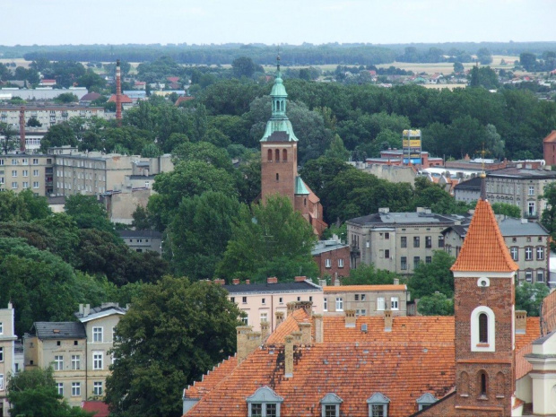 Gniezno widoki miasta z wieży katedry