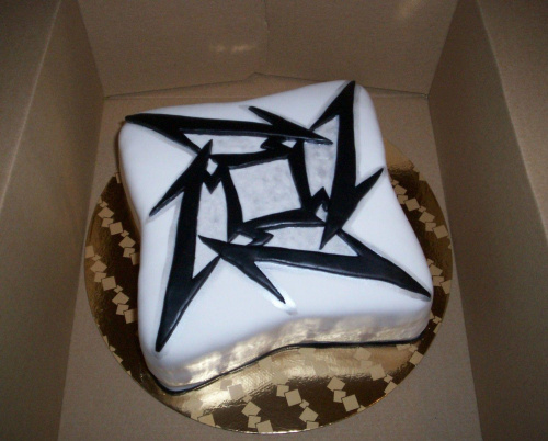 Tort - logo Metallica - dla fana zespołu #LogoMetallica #tort #CakeMetallica