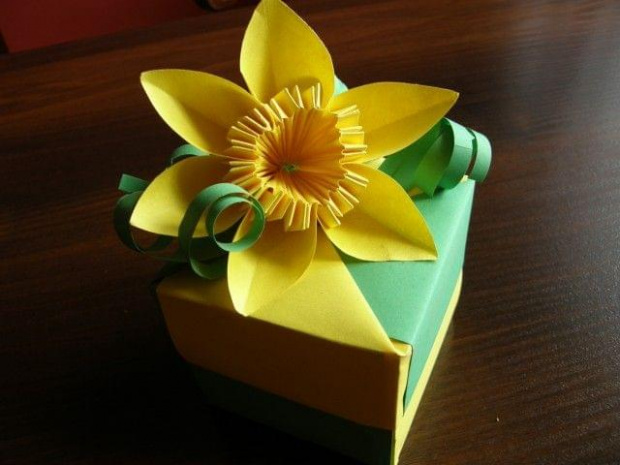 Pudełko z kwiatkiem #origami