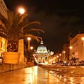 Wieczorny spacerek do Bazyliki. W nocy wygląda jeszcze piękniej niż w dzień. #Rzym #Watykan #bazylika #Noc #roślinki #egzotyczne #palma