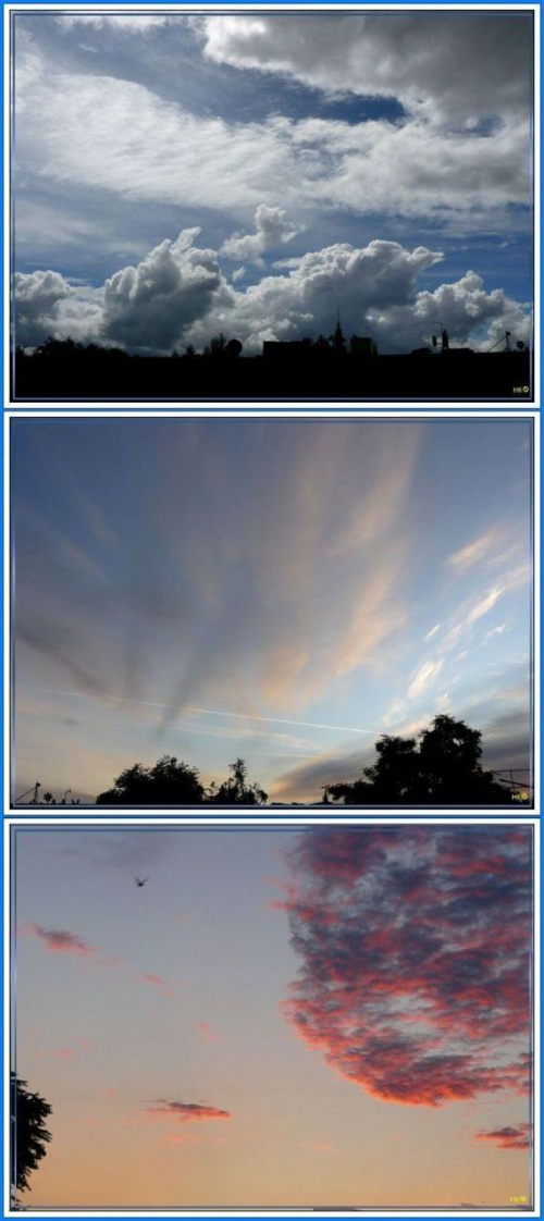 Z mojego okna...codziennie inny widok! #collage #inaczej #chmury #niebo #widok #ZOkna
