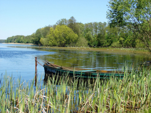 widok z łódką #BorneSulinowo #jeziora #łódka